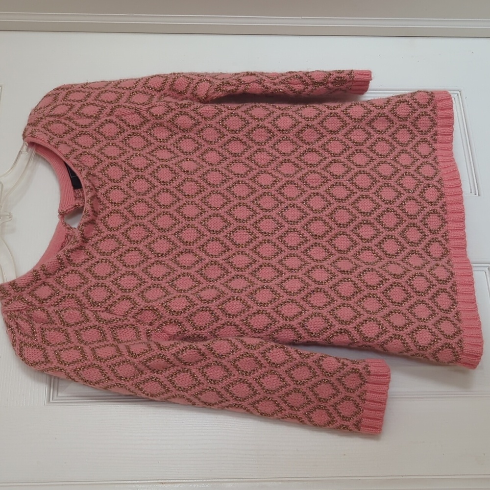 DOLCE VITA CORAL & METALLIC GOLD SWEATER - Picture 2 of 9